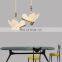 Nordic Butterfly Shape Pendant Light Metal LED Hanging Glass Pendant Lights