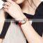 New high-grade embossed leather women fashion bracelet quartz wristwatch