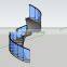 Bold balustrades Staircase Carbon Steel solid wood Spiral Stair