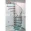 House used design stainless steel glass spiral staircase cost