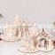 Christmas desktop ornaments Santa Claus snowman house 3D puzzle ornaments decoration