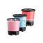 Colorful unique wholesale plastic trash bin office small hanging waste can plastic waste bin