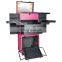 Manicure makeup station travel trolley large make up beauty vanity professional lighted aluminum mirror rolling suitcase