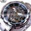 Winner Watch Top Luxury Mens Watch Fashion Skeleton Dial Automatic Mechanical Clock Stainless Steel Brand Watches Men Wrist