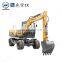 Mini Digger Wheel Excavator Smallest Excavator 6 ton 8ton Wheel Type Excavator 8000KG