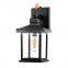American style outdoor Matte Black wall mounted Modern park square garden Motion Sensor Wall Lantern exterior Yard Light