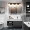 Crystal Bathroom Vanity Lights Over Mirror LED Modern Wall Lights Fixtures Stainless Steel Finish Mirror Front Light