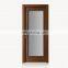 Fashion simple bedroom bathroom toilet hotel room sale standard prehung frosted glass solid walnut indoor door