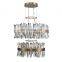 Luxury interior hanging suspended led modern led crystal chandelier pendant light