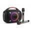 Wholesale 60w massive loudspeaker portable pary speaker RGB Dazzle colorful lamp wireless karaoke microphone speaker