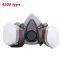 Half face type gas and dust mask