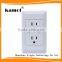 usb wall socket usa 110V white faceplate installed in home