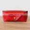 Hot cheap deboss logo leather eyeglass case