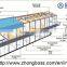 low cost light steel frame double-deck prefab house