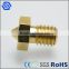3d printer nozzle, 4 mm brass nozzle for 3d printer, china supplier for 3d printer nozzle