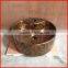 Luxury series bathroom round ceramic bronze hand printed basin for promotion BO-13