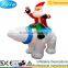DJ-XT-65 inflatable christmas santa on polar bear with candy airblown music decoration