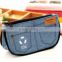 Fashion jeans pencil case with two zippers made in china