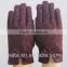 Elegant Lace Design PU Leather Finger Touch Screen Gloves For Ladies