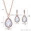 Wholesale Latest Design Fashion Necklaces Women Luxury Statement Diamond Jewelry Set SKJT0559