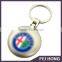 Factory Direct Sale metal round key fob with soft enamel/cut out
