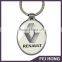 Professional Good Price Stylish Sliver Car Logo Printing Car Keychain for Renault