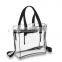 PVC plastic tote bag with shoulder strap