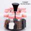 TW988T 8pcs glass spice jar set with plastic stand