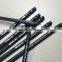 Standard size hexagonal shape black wood pencil sharpened with eraser