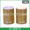 Mini LED light household aroma diffuser air moistener made of natural bamboo