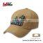 plain embroidery cotton 6 panel custom baseball cap