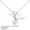 18k Gold Plated Saudi Arabia Rhinestone Pendant Heart To Heart Statement Necklace