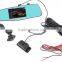 dual lens camera Car Dvr Rearview Mirror Camera 5 inch HD Display with Reversing Parking Sensors Backup Camera user manual