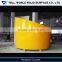 Beauty looks orange circle reception desk high gloss