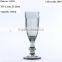 press drinking glass/Wine goblet,Hiball,DOF, Champagne flute color glass in smocky with Panel patern