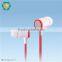 Colurful in-ear mp3 promotional earphones, mobile phone/ mp3 stereo earphone
