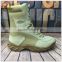 Hot sale beige good quality leather rubber outsole military leather fiying boots