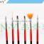 ANY Cheap Price Black Red Wood Handle 6PCS Precise Nail Brush Set