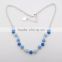 Fashion rhodium plated combine with circle alloy inlay smooth resin stones earring and necklace Jewelry Sets