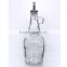 Fancy Cute Clear Glass Oil Bottle With Metal Stopper
