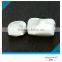 The newest model high quality simple plain white pu set cosmetic bag