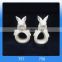Easter gift ceramic white bunny napkin ring for tableware