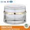 100ml White cosmetic acrylic lcking water cream jar
