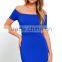 2016 New fashion dress women off-the-shoulder bodycon dress with short sleeves