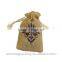 Custom Double Pull Jute Jewelry Pouch