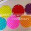 flower shape colorful creative silicone cup coaster