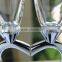 2015 new design lead free clear crystal 170ml wedding glass with heart shape