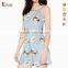 Pets Printing Pattern Casual Beach Shorts Jumpsuit Rompers For Lady