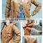 2015 OEM sevice soft thin leather jacket for women