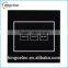 intelligent black color 3gang smart touch screen switch